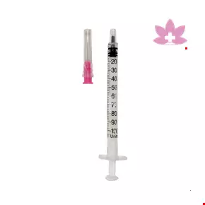 Imed Insulin syringe of 100 units of volume of one milliliter 100 Pcs