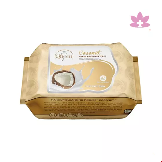  seven queen coconut dry skin makeup remover 27 pcs
